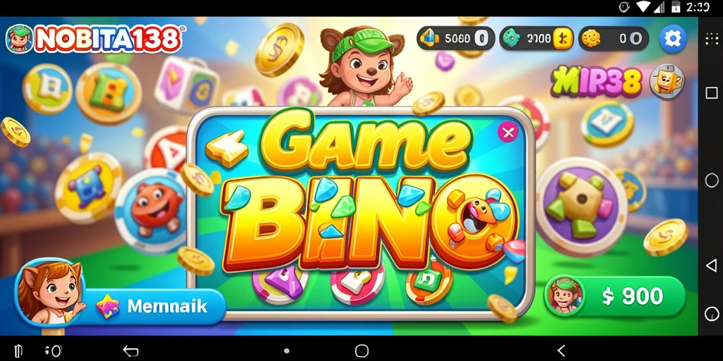 Tampilan gameplay NOBITA138 yang penuh warna dan interaktif.