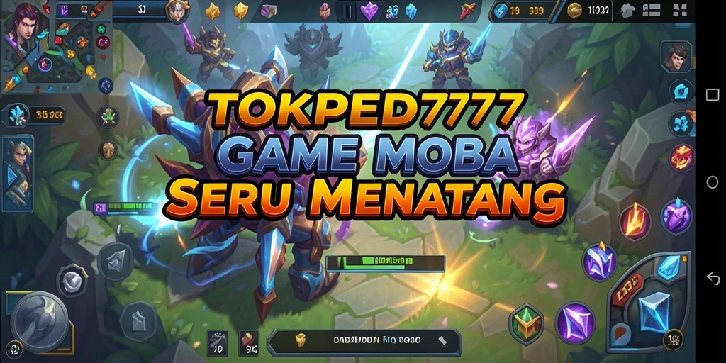 Tampilan gameplay seru dan strategi pertarungan di TOKPED777.